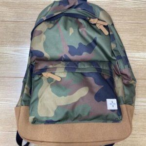 Sun + Stone Riley Green Camo Canvas Backpack